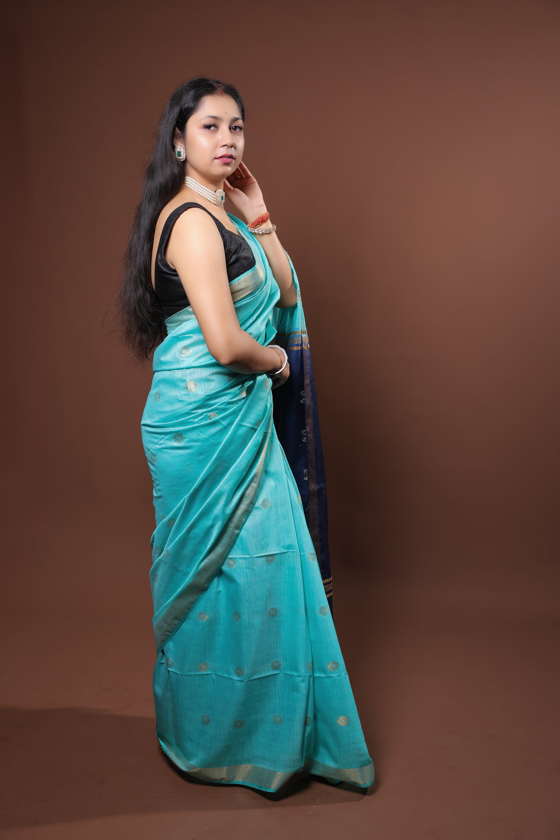cotton viscos saree