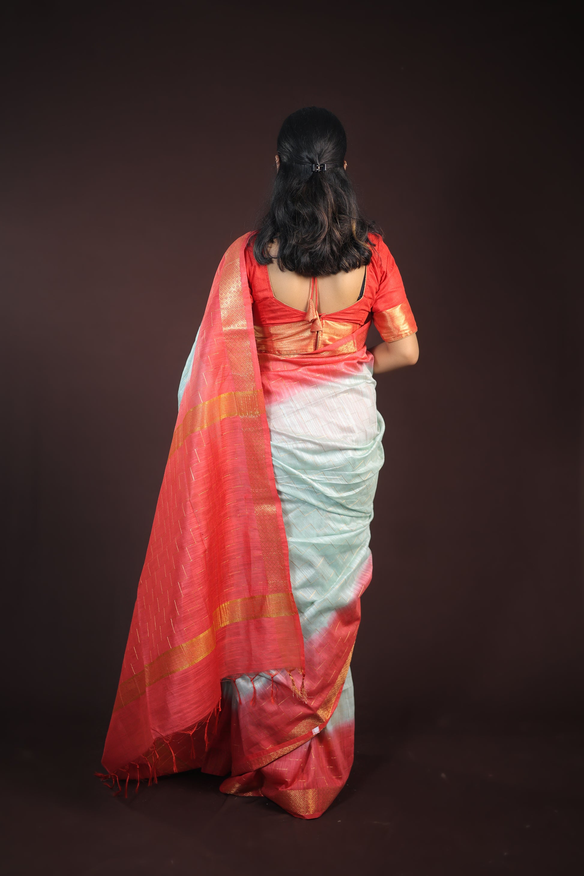 cotton viscos saree
