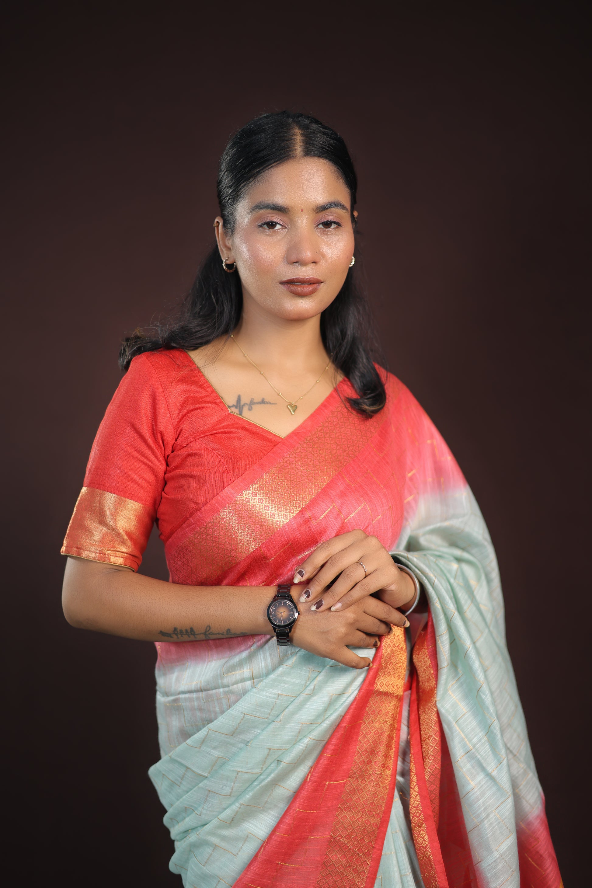 cotton viscos saree