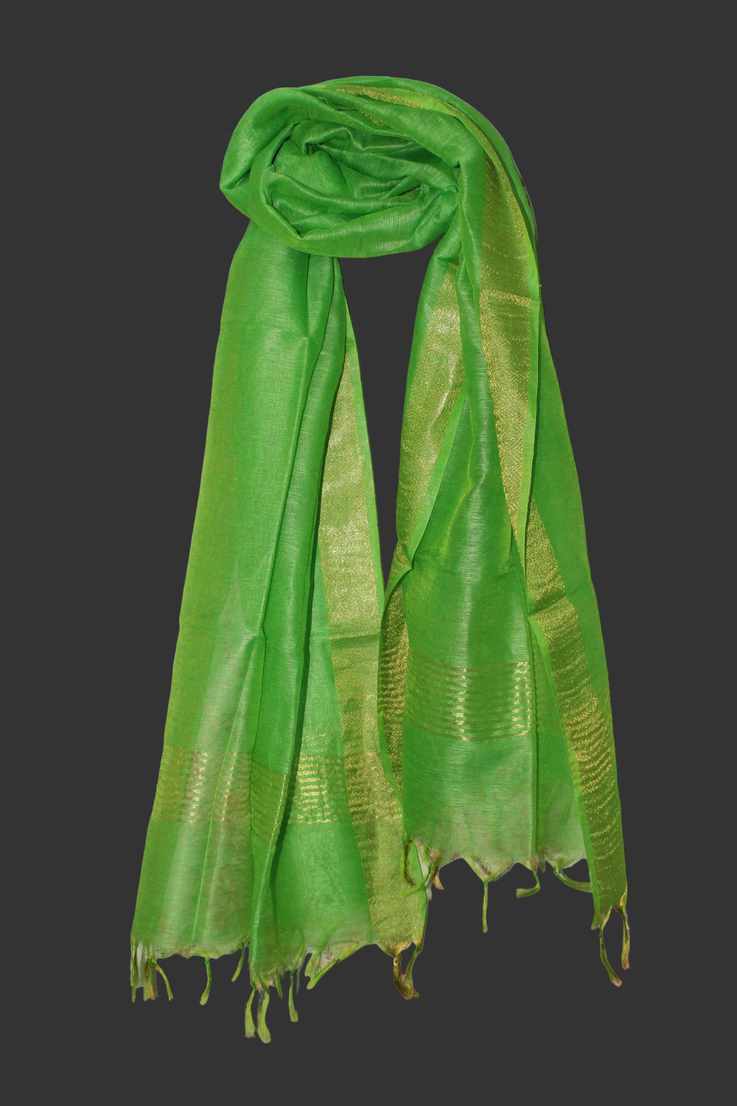 Light Green color linen dupatta