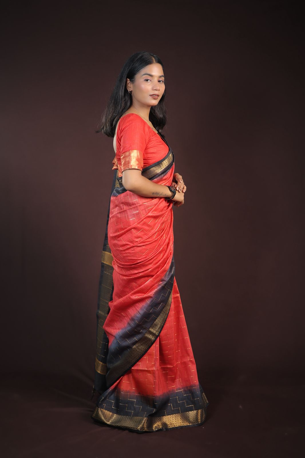 cotton viscos saree
