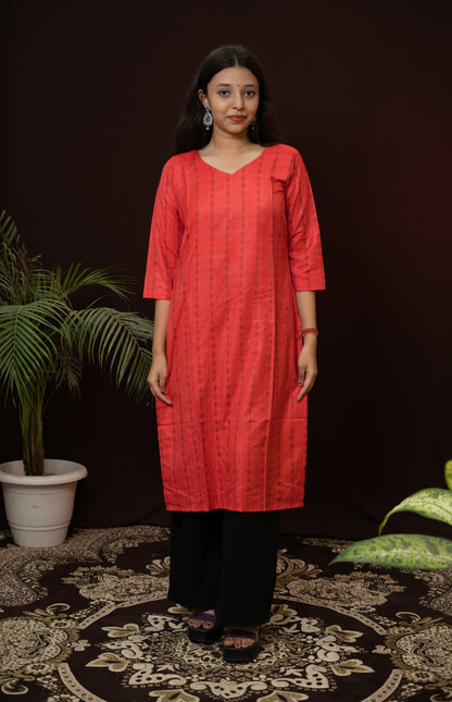 Red designer formal wear kurti