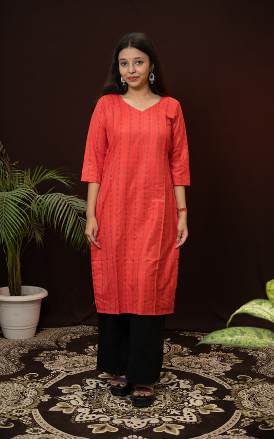 Red designer formal wear kurti