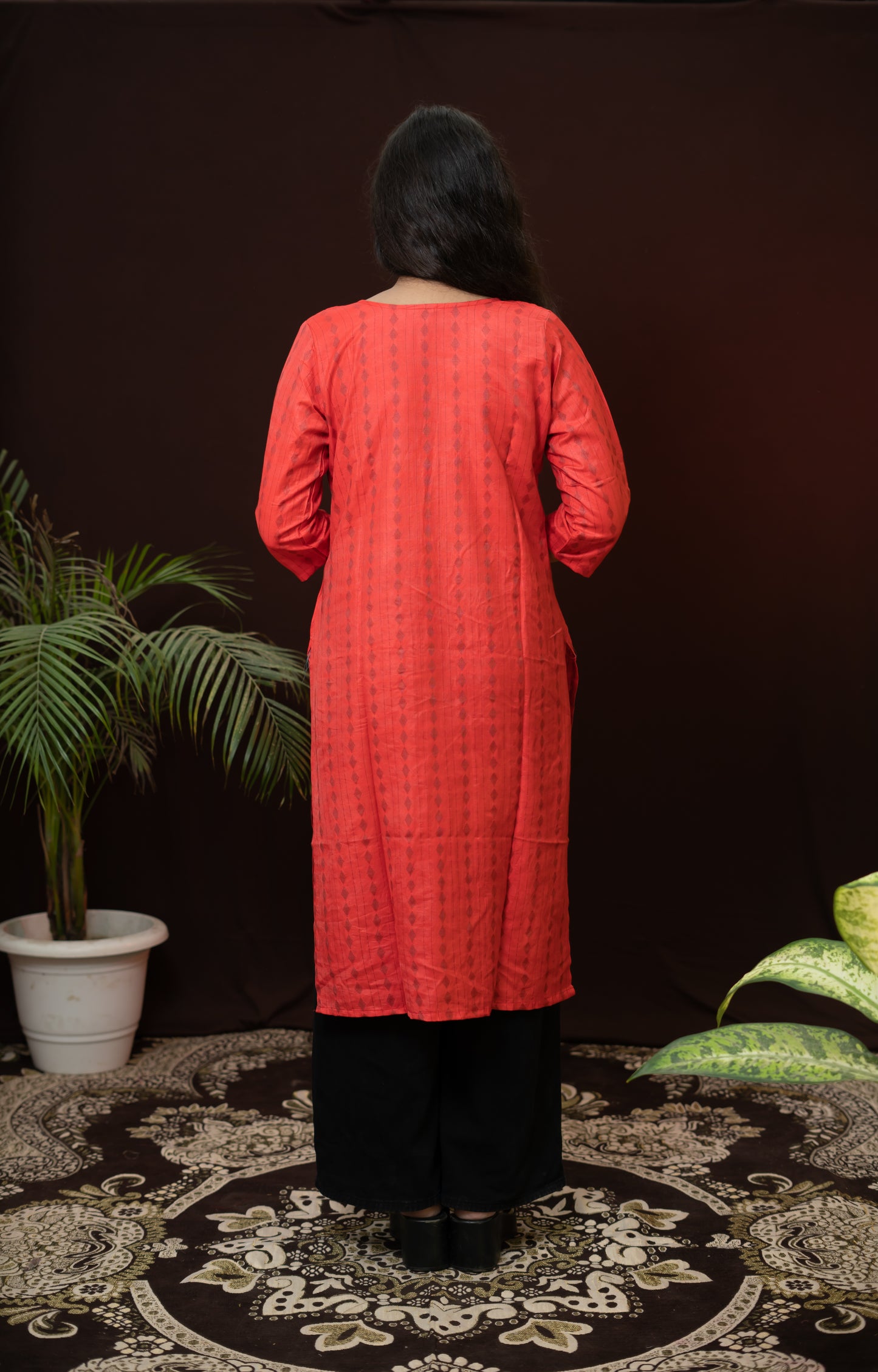 Red designer formal wear kurti
