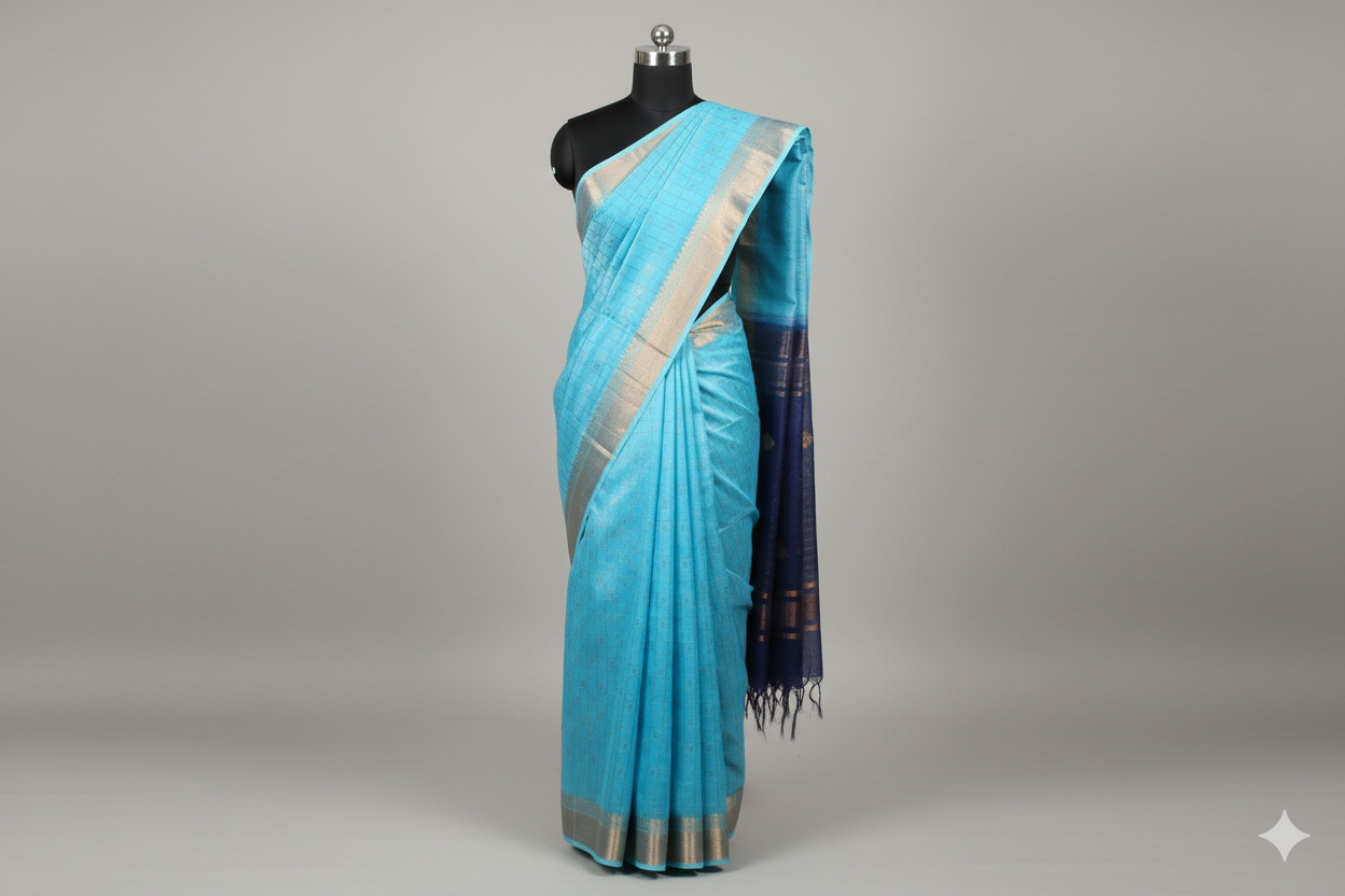 Double shade with checkered pattren for office wear