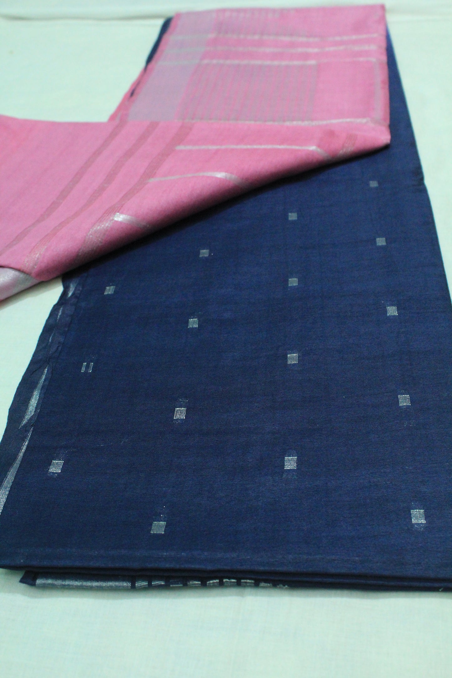 silver buta temple border Hankota silk bhagalpuri