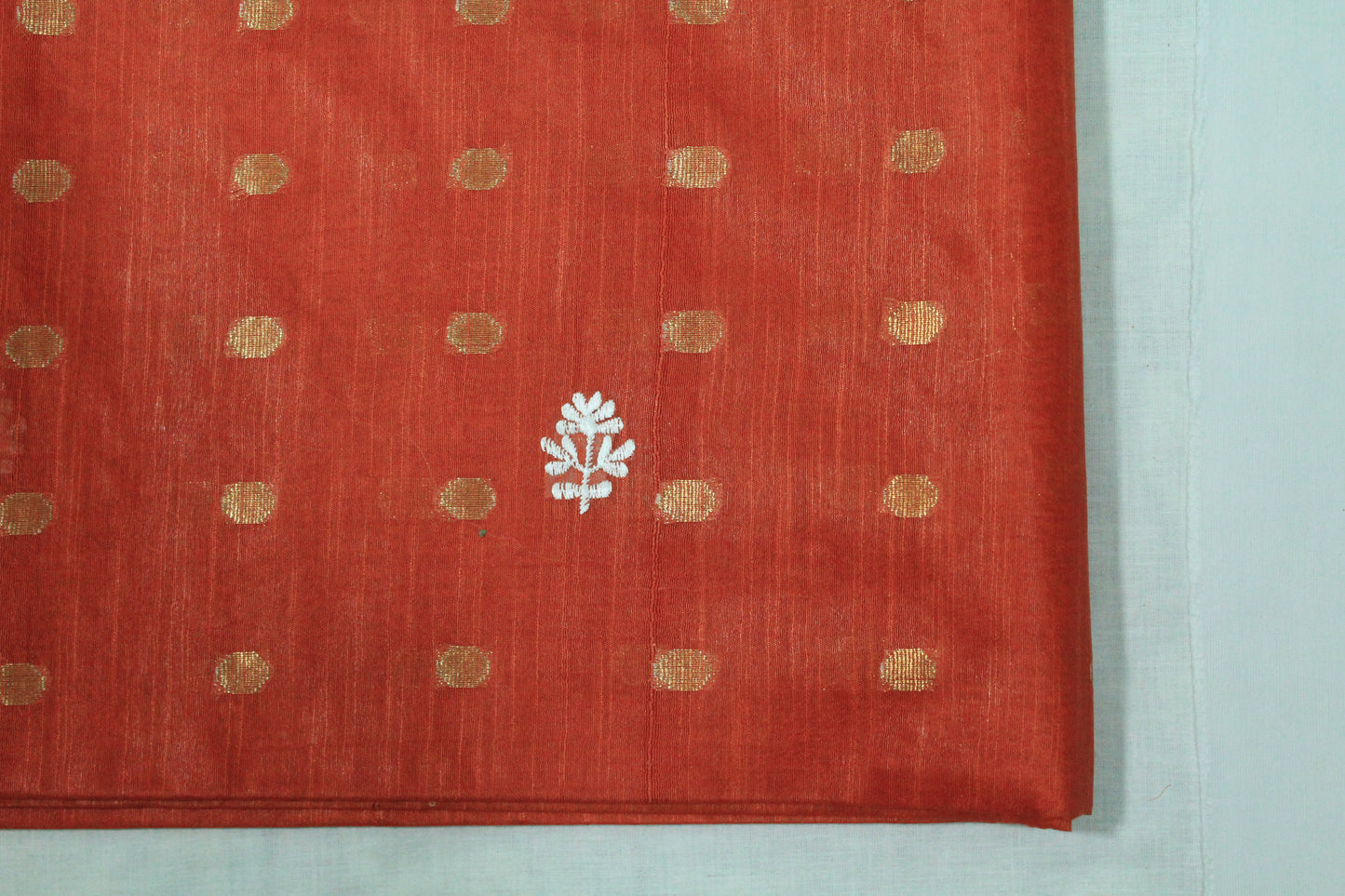 plain orange color saree with embroidery and sequence work