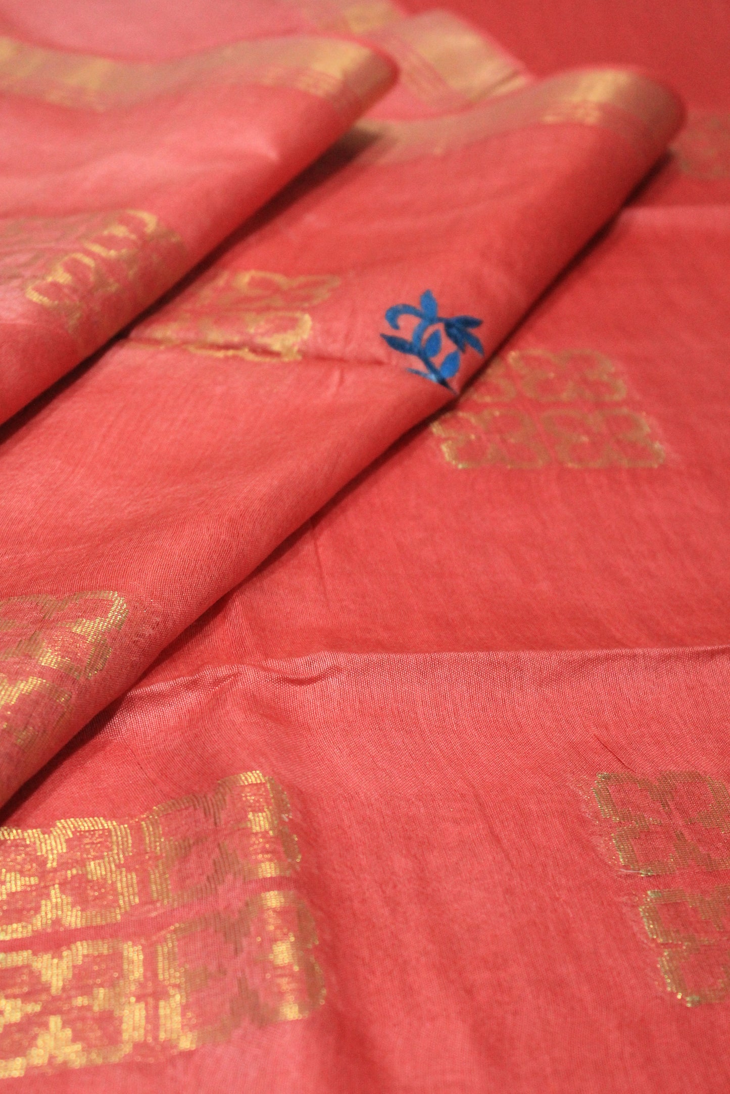 festive pink color saree with embroidery