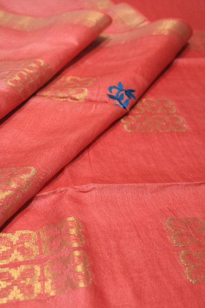 festive pink color saree with embroidery