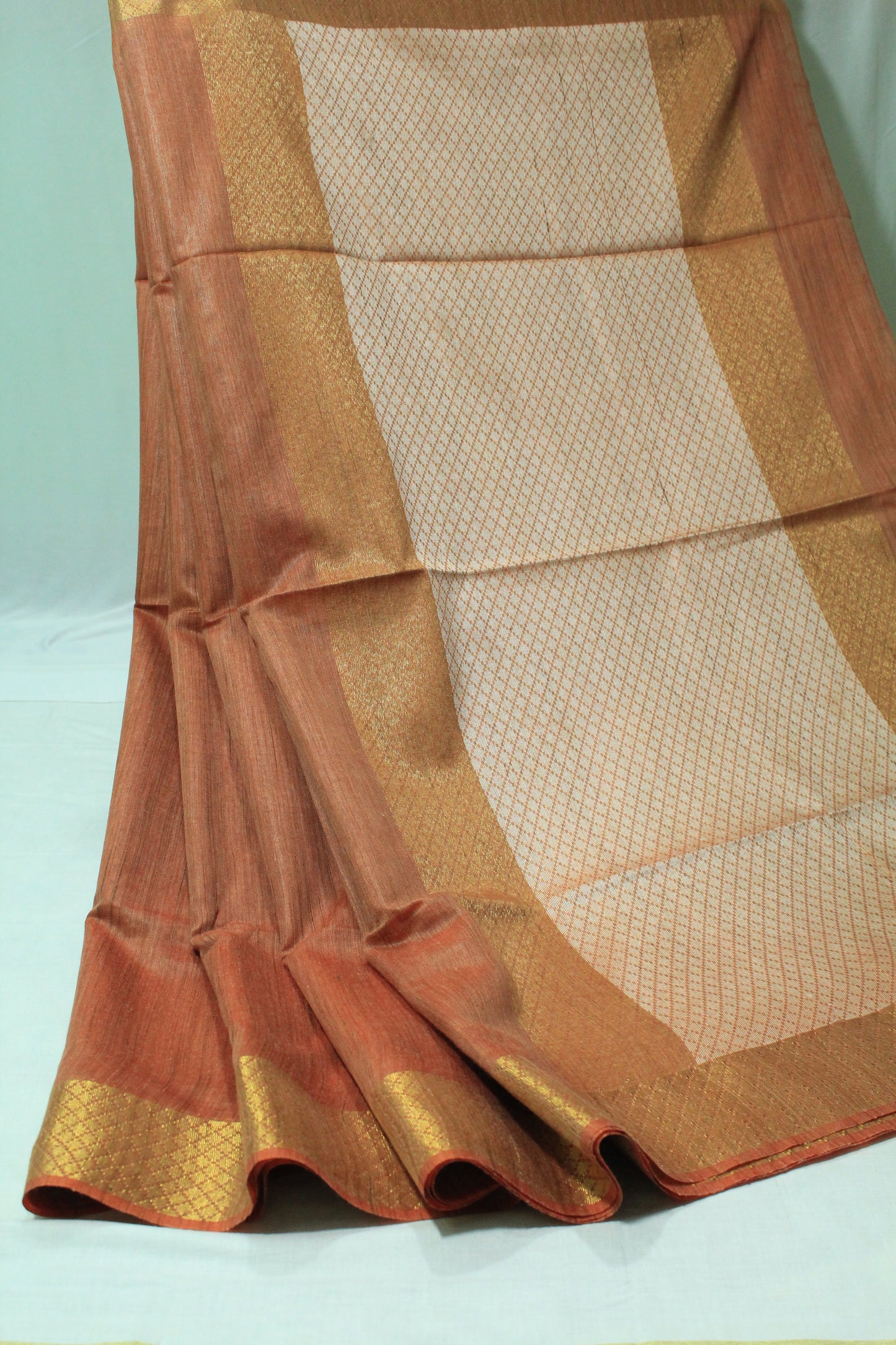 Maroon color plain bordered saree