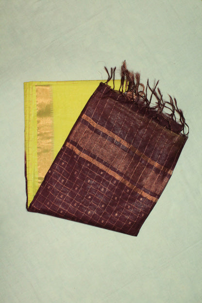 Double shade with checkered pattren for office wear